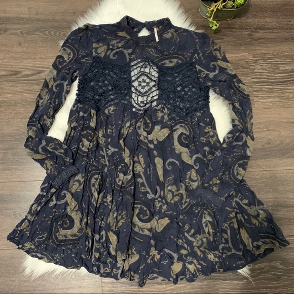 FP Blue Sweet Thing Printed Babydoll Tunic Dress - Picture 2 of 7